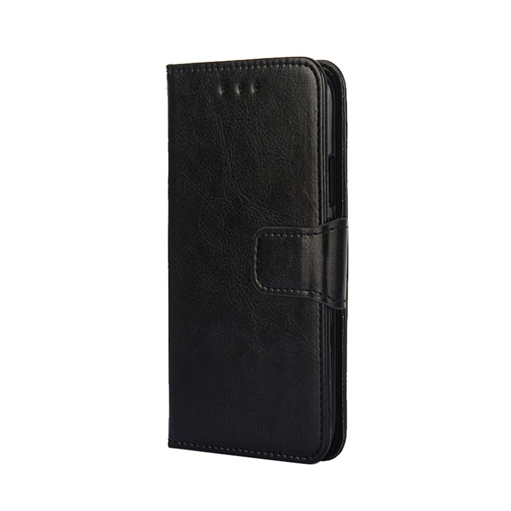 PU Leather Case Cover for Samsung Galaxy A42 5G Wallet Stand Design Protective Shell - Black-1