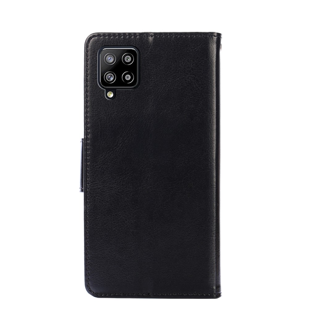 PU Leather Case Cover for Samsung Galaxy A42 5G Wallet Stand Design Protective Shell - Black-12