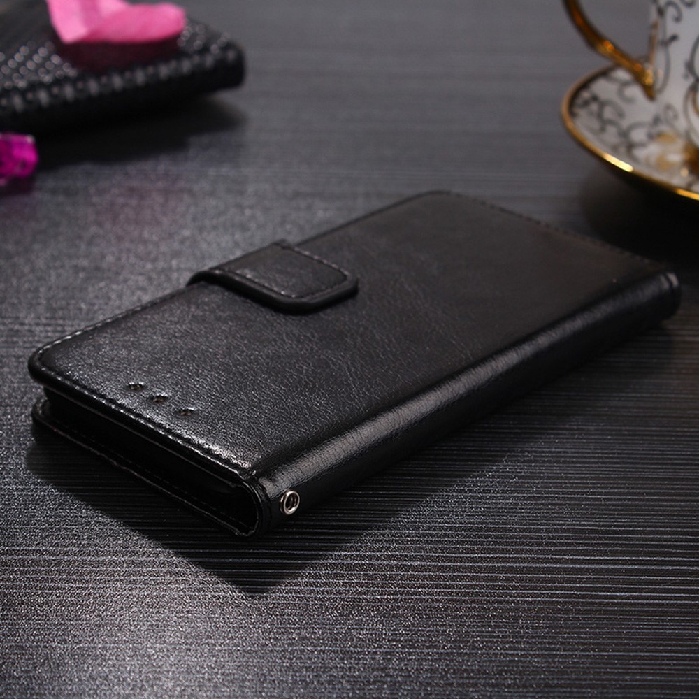 PU Leather Case Cover for Samsung Galaxy A42 5G Wallet Stand Design Protective Shell - Black-5
