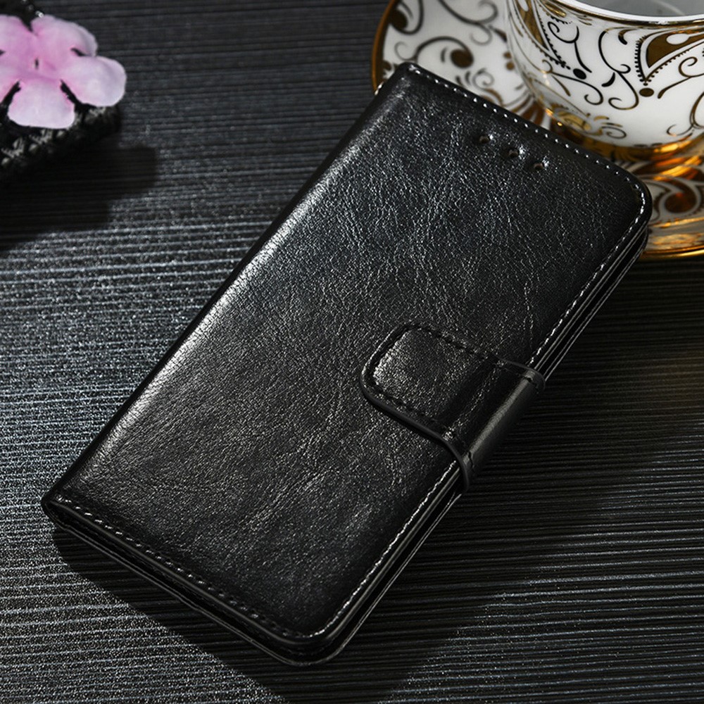 PU Leather Case Cover for Samsung Galaxy A42 5G Wallet Stand Design Protective Shell - Black-8