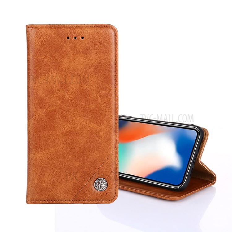 Wallet Stand Design Retro Style Leather Phone Cover Case for Samsung Galaxy A32 5G - Brown-5