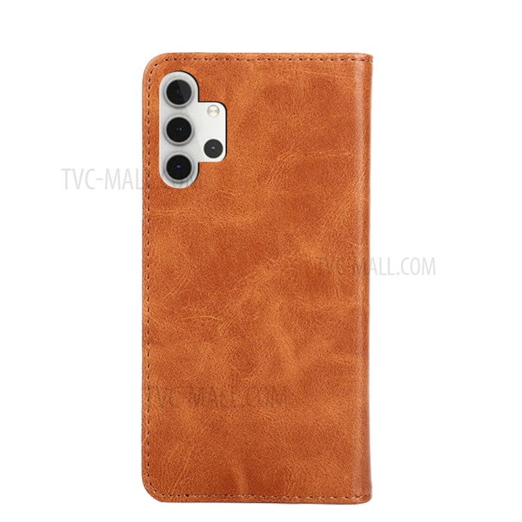 Wallet Stand Design Retro Style Leather Phone Cover Case for Samsung Galaxy A32 5G - Brown-7