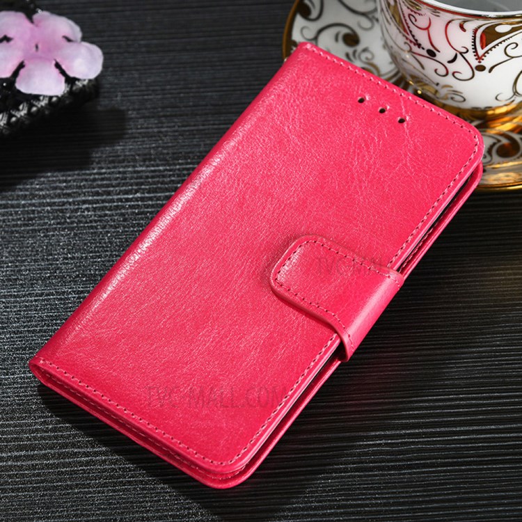 TPU + PU Leather Wallet Phone Stand Cover Case for Samsung Galaxy A32 5G - Rose-2