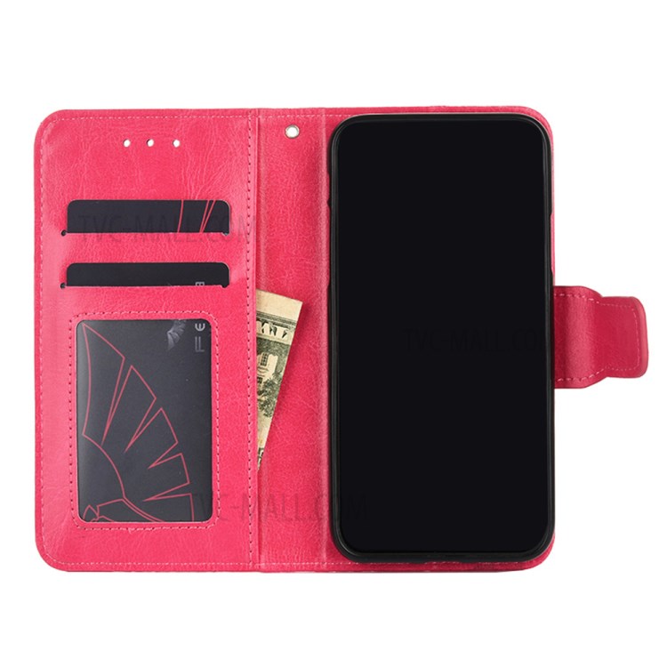 TPU + PU Leather Wallet Phone Stand Cover Case for Samsung Galaxy A32 5G - Rose-3