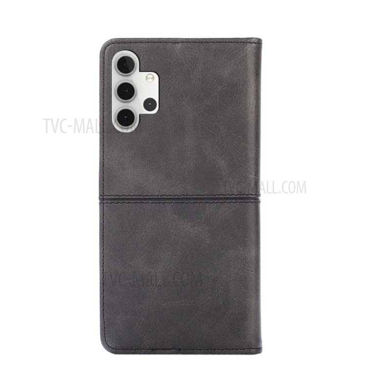 Card Slots Design Auto-absorbed Leather Stand Case for Samsung Galaxy A32 5G - Black-5