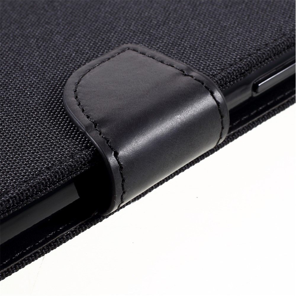 MERCURY GOOSPERY for Samsung Galaxy S21 5G Canvas Diary Stand Leather Cell Phone Cover - Black-10