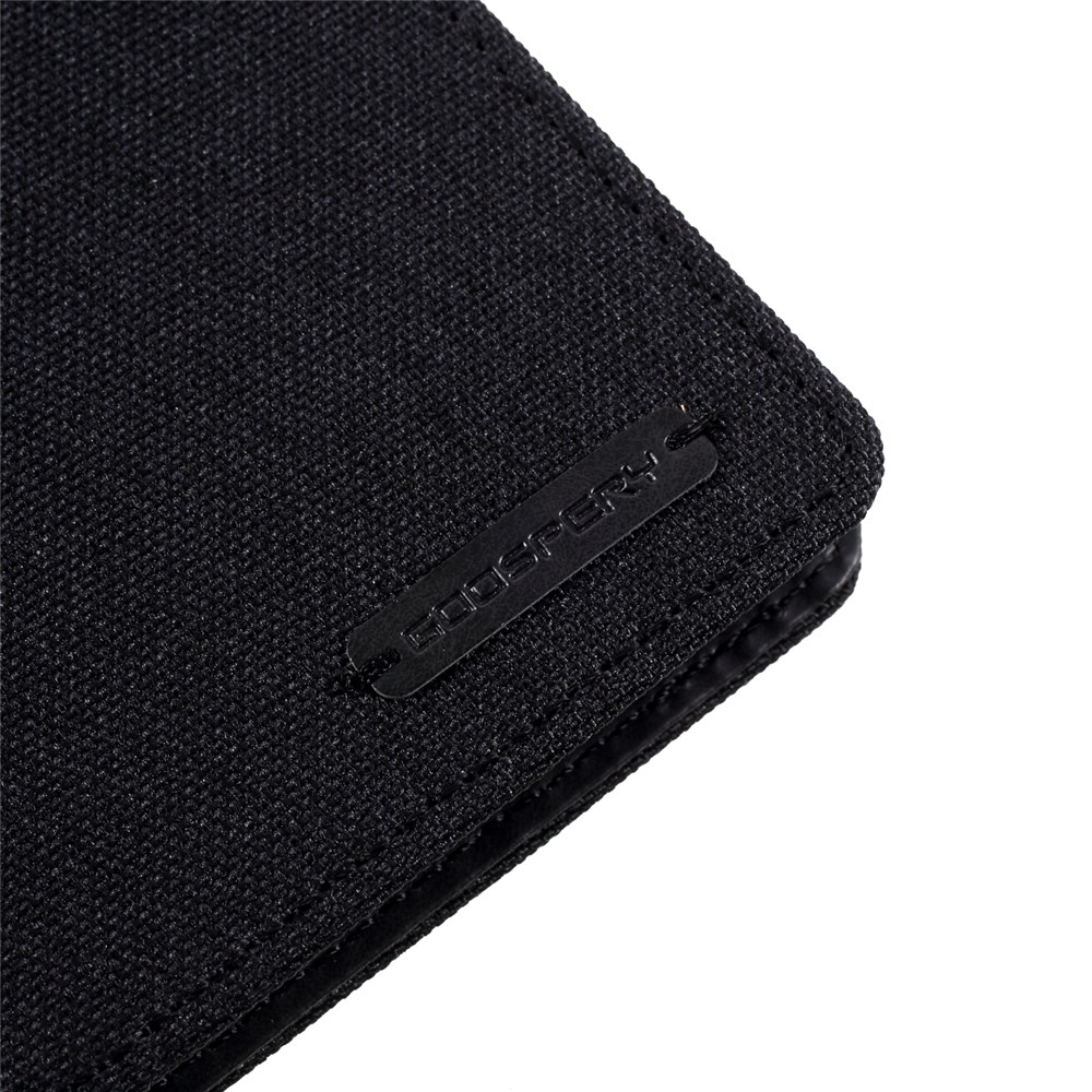 MERCURY GOOSPERY for Samsung Galaxy S21 5G Canvas Diary Stand Leather Cell Phone Cover - Black-11