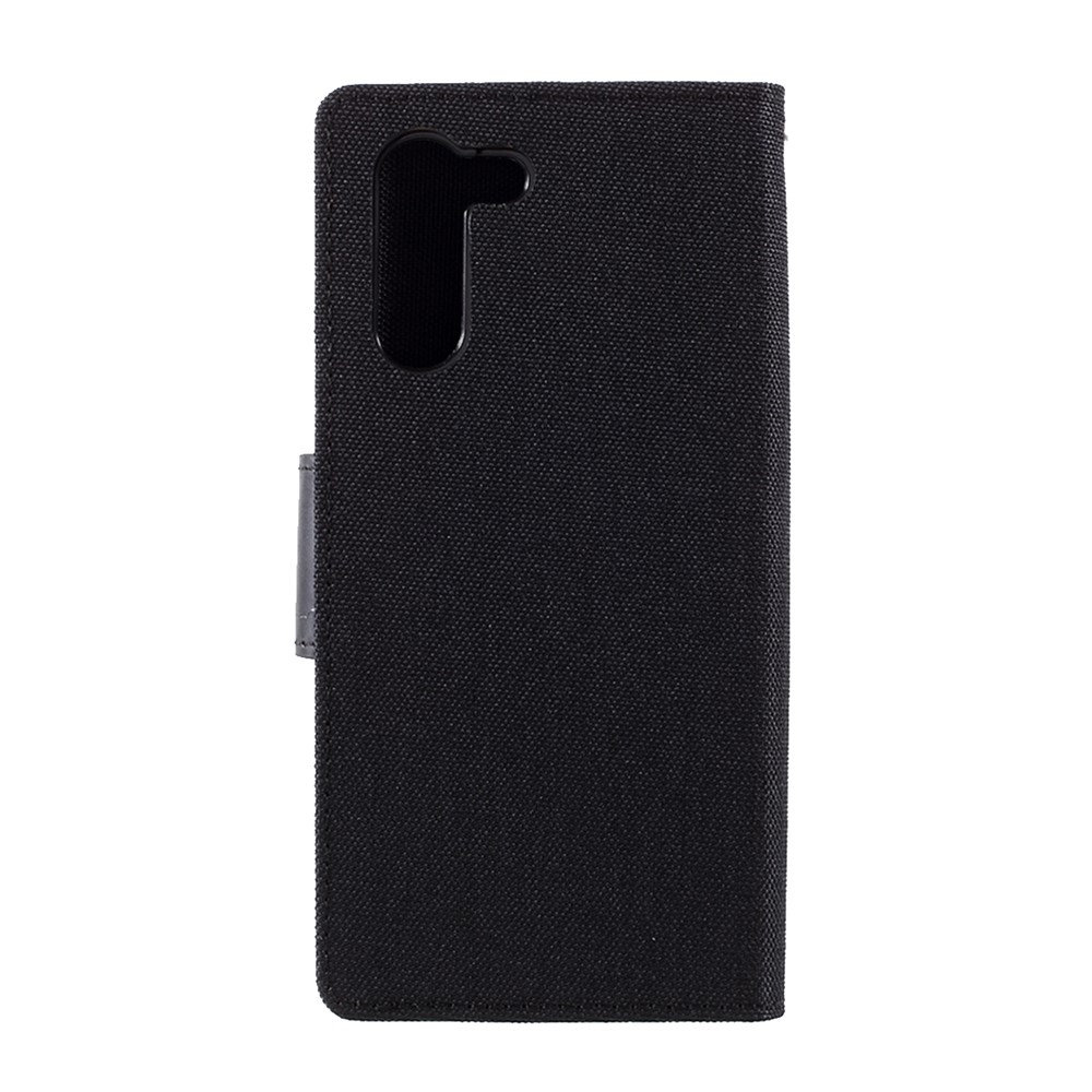 MERCURY GOOSPERY for Samsung Galaxy S21 5G Canvas Diary Stand Leather Cell Phone Cover - Black-3