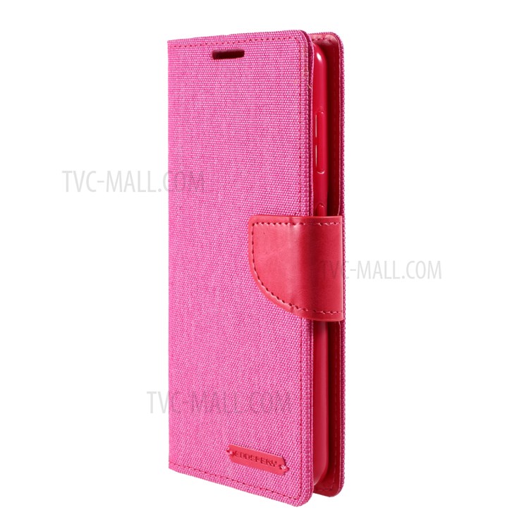 MERCURY GOOSPERY for Samsung Galaxy S21 5G Canvas Diary Stand Leather Cell Phone Cover - Rose-2
