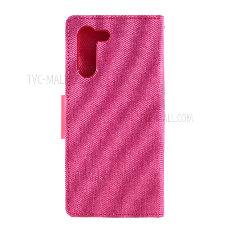MERCURY GOOSPERY for Samsung Galaxy S21 5G Canvas Diary Stand Leather Cell Phone Cover - Rose-3