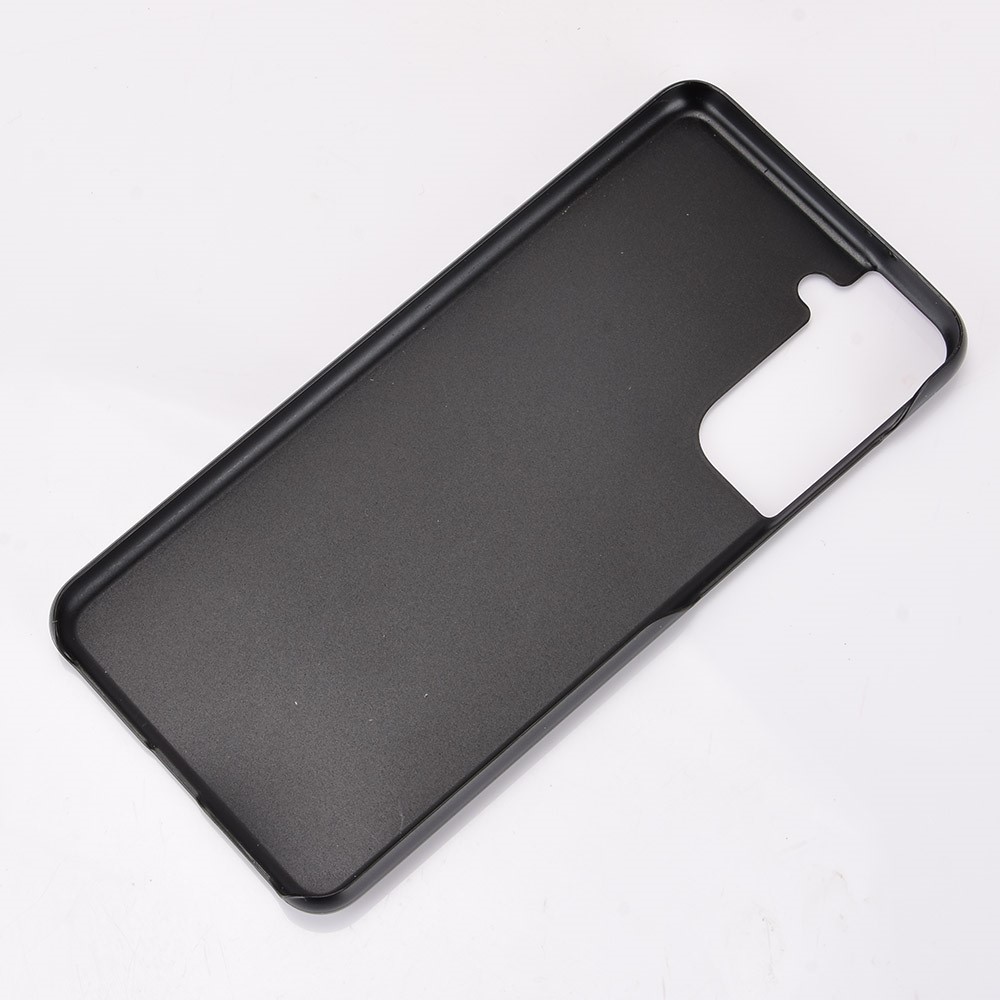 Crocodile Skin Texture Leather Coated PC Phone Case Cover for Samsung Galaxy S21 5G - Black-6