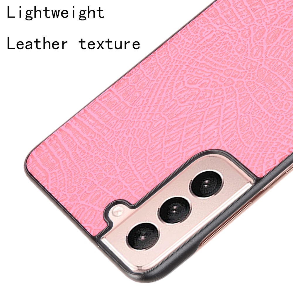 Crocodile Skin Textur Leder Beschichtetes PC -telefonhülle Für Samsung Galaxy S21 4G/5G - Rosa-4