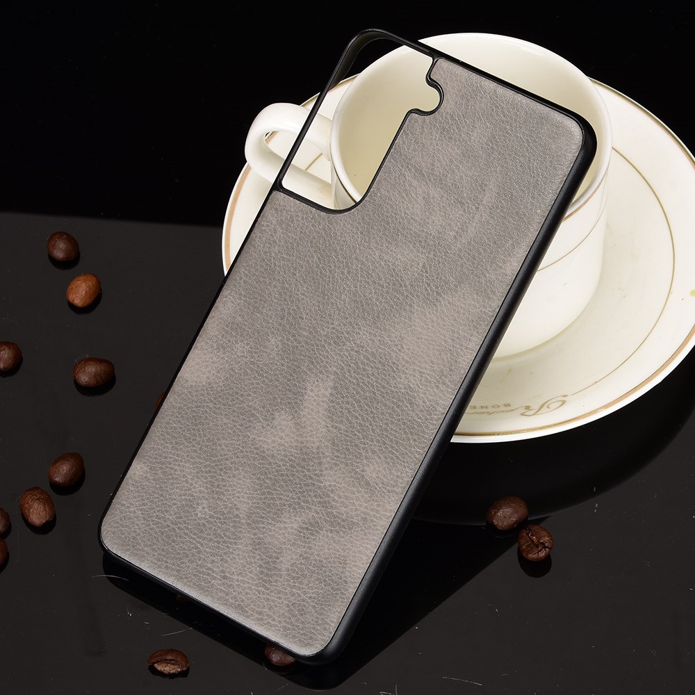 Litchi Texture Leather Coated Phone Case Cover for Samsung Galaxy S21 5G - Grey-5