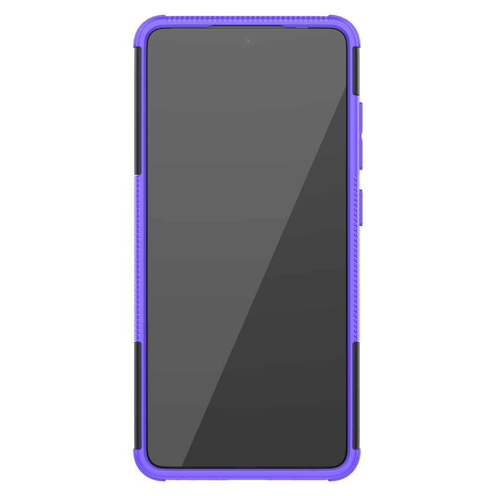 Full Protection PC + TPU Hybrid Case with Kickstand Design for Samsung Galaxy A52 5G - Purple-4
