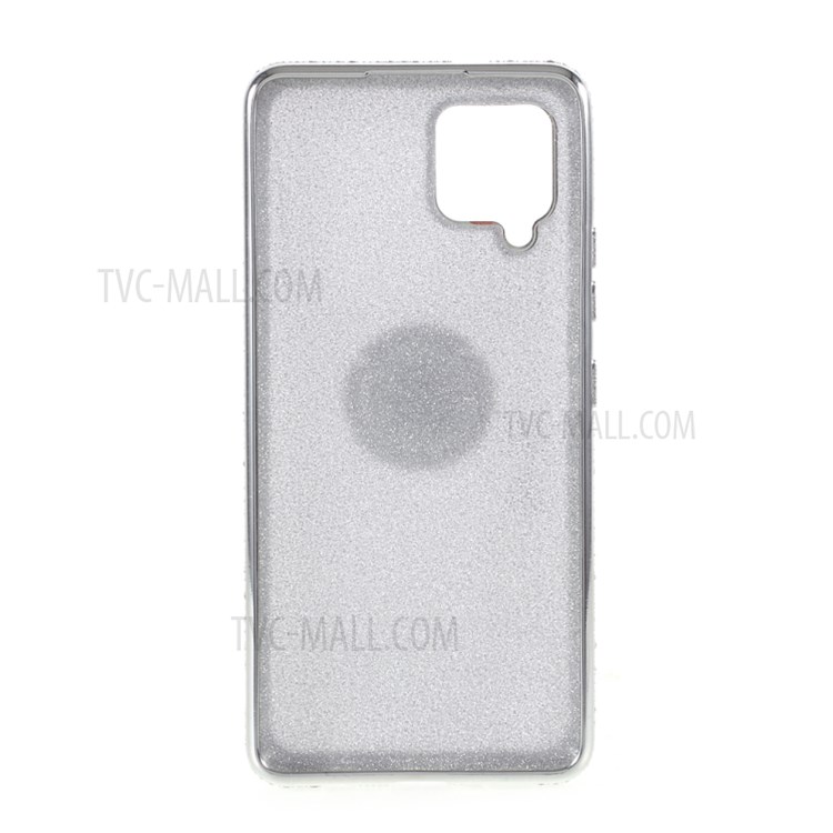 Rhinestone Decor Gleaming Sequins Paper Design TPU Phone Case for Samsung Galaxy A42 5G - Silver-2