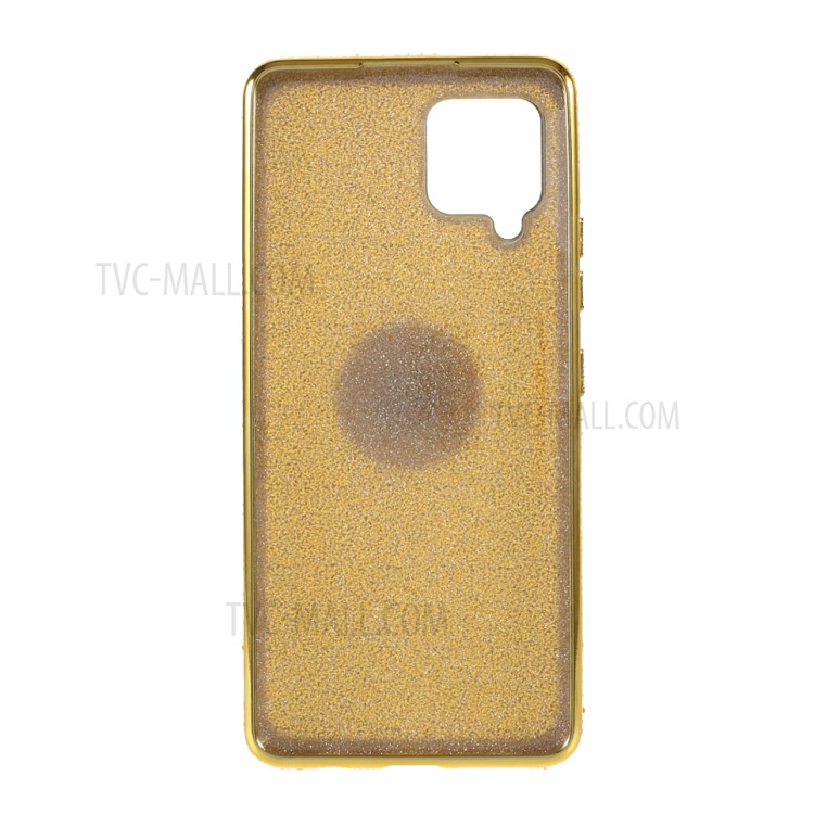 Rhinestone Decor Gleaming Sequins Paper Design TPU Phone Case for Samsung Galaxy A42 5G - Yellow-2