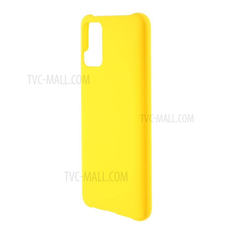 Rubberized Plastic Case for Samsung Galaxy A02s (EU Version) Hard Cell Phone Cover - Yellow-2