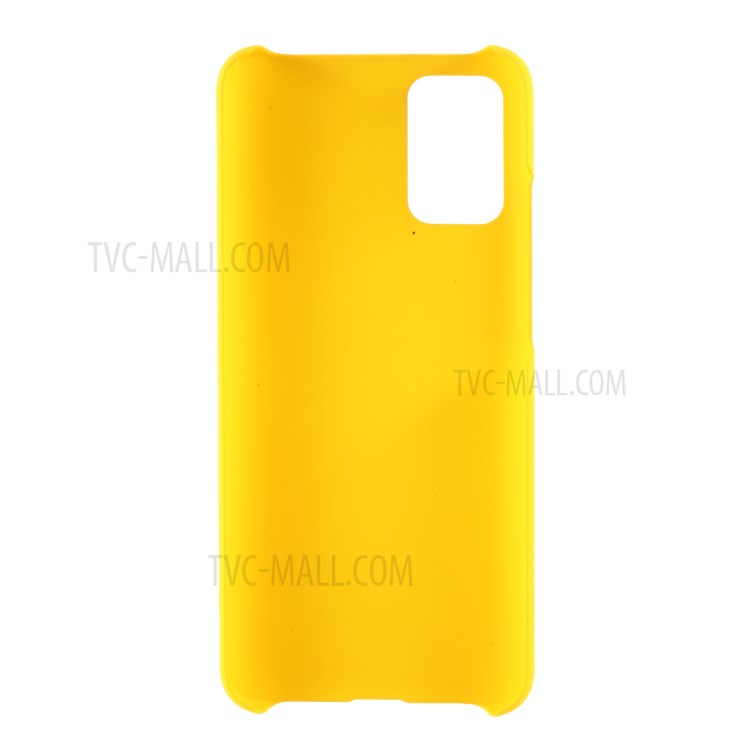 Rubberized Plastic Case for Samsung Galaxy A02s (EU Version) Hard Cell Phone Cover - Yellow-3