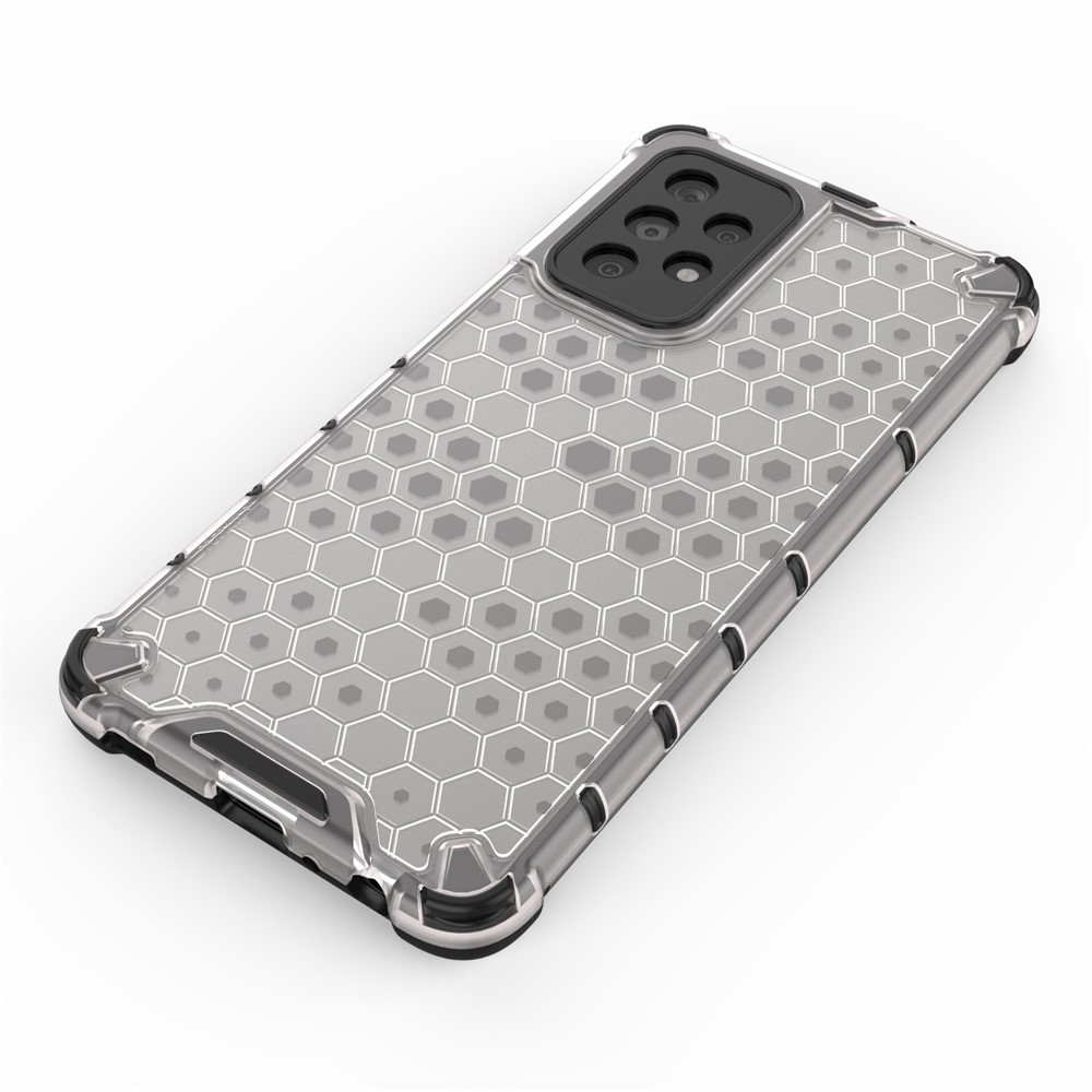 Per Samsung Galaxy A52 4G/5G / A52s 5G Honeycomb Pattern Shock a Resocontizzazione TPU + PC Case Combo - Grigio