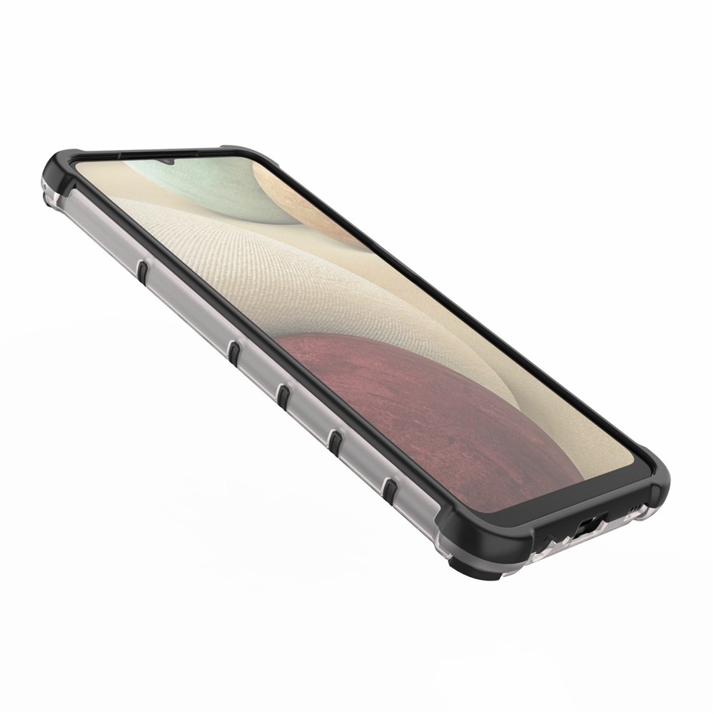 Honeycomb Pattern for Samsung Galaxy A12 Shock-proof TPU + PC Combo Case - Grey-9