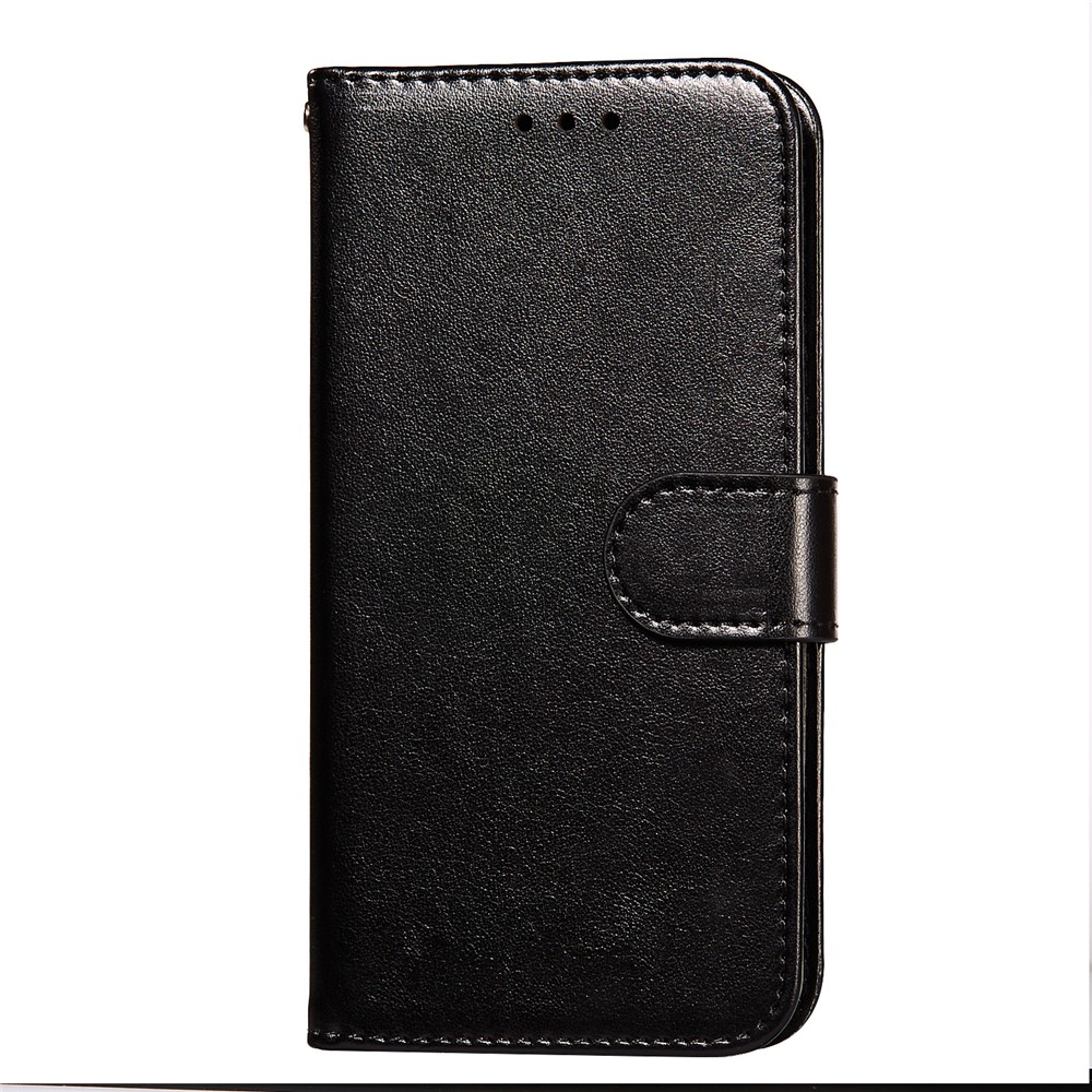 Dual-sided Magnetic Clasp Leather Protector for Samsung Galaxy A72 5G Wallet Stand Case - Black-2