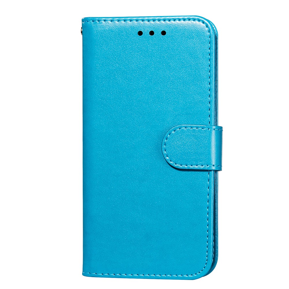 Dual-sided Magnetic Clasp Leather Protector for Samsung Galaxy A72 5G Wallet Stand Case - Blue-2