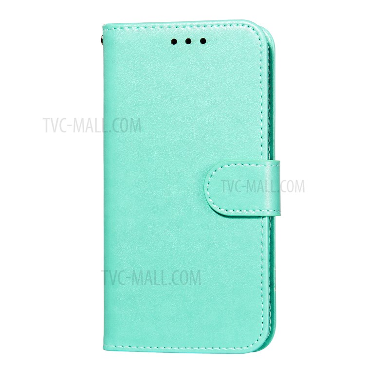 Dual-sided Magnetic Clasp Leather Shell Wallet Stand Case for Samsung Galaxy A02s (EU Version) - Green-2