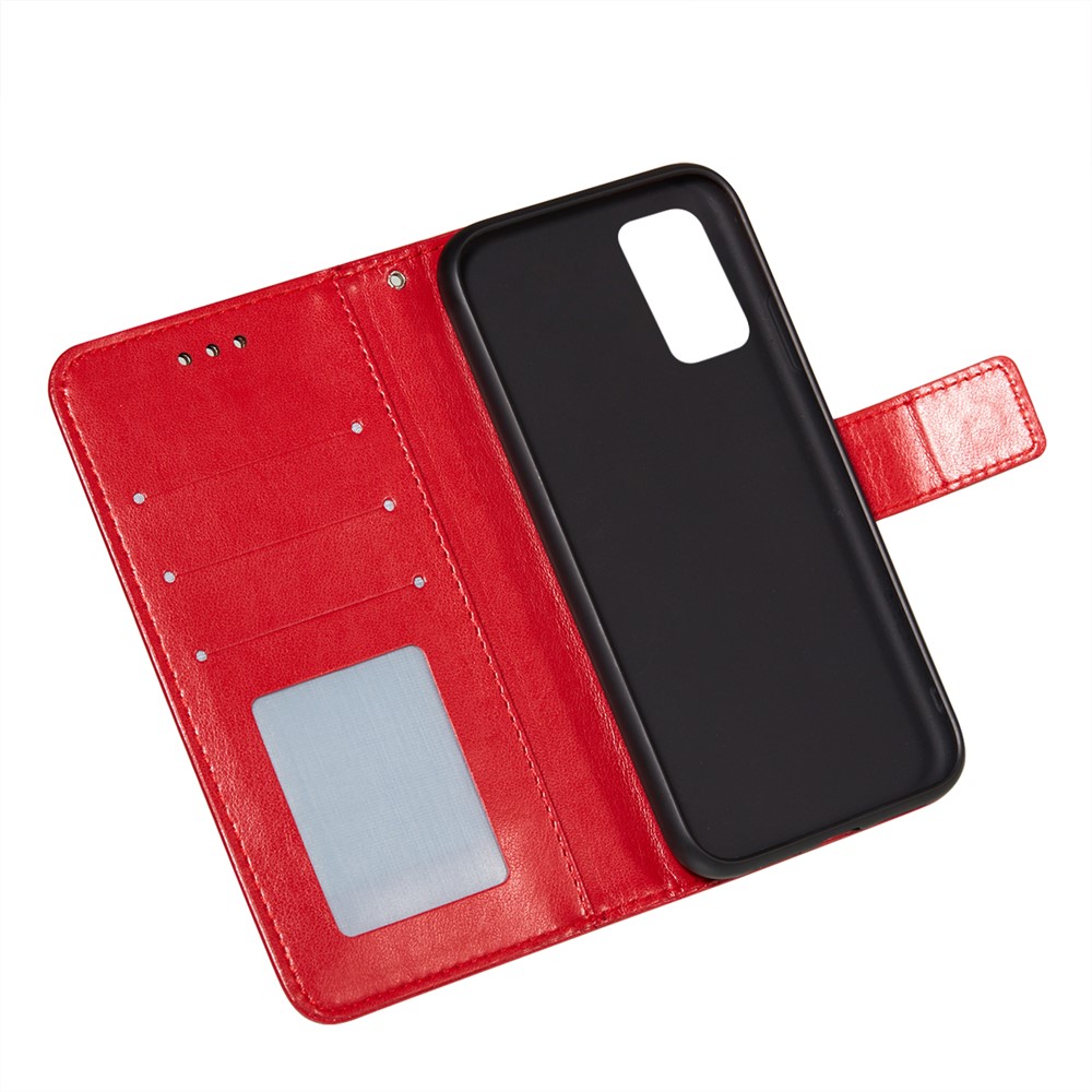 Dual-sided Magnetic Clasp Leather Shell for Samsung Galaxy A32 5G Wallet Stand Case - Red-7
