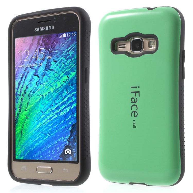 

IFACE MALL PC + TPU Hybrid Protective Cover for Samsung Galaxy J1 (2016) - Cyan