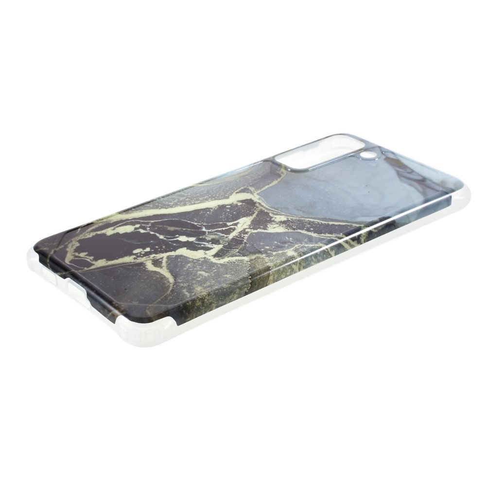 Four-corner Cushion IMD Marble Pattern TPU Cover for Samsung Galaxy S21 Plus 5G - Style A-4