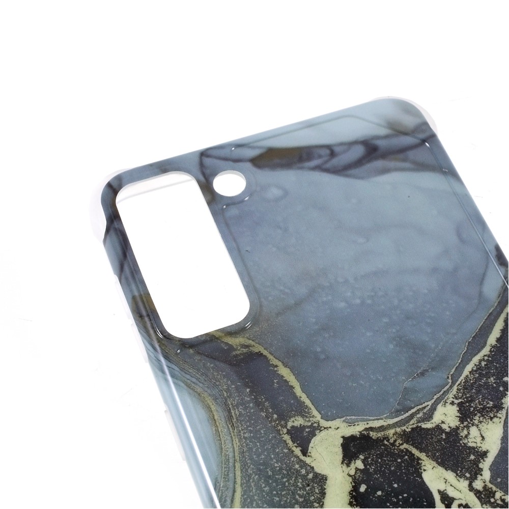 Four-corner Cushion IMD Marble Pattern TPU Cover for Samsung Galaxy S21 Plus 5G - Style A-7