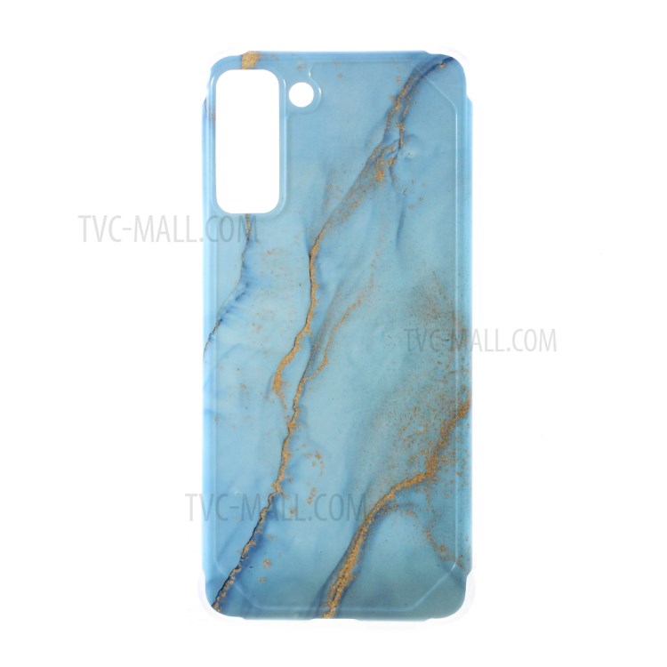 Four-corner Cushion IMD Marble Pattern TPU Cover for Samsung Galaxy S21 Plus 5G - Style B-1