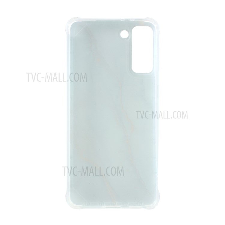 Four-corner Cushion IMD Marble Pattern TPU Cover for Samsung Galaxy S21 Plus 5G - Style B-2