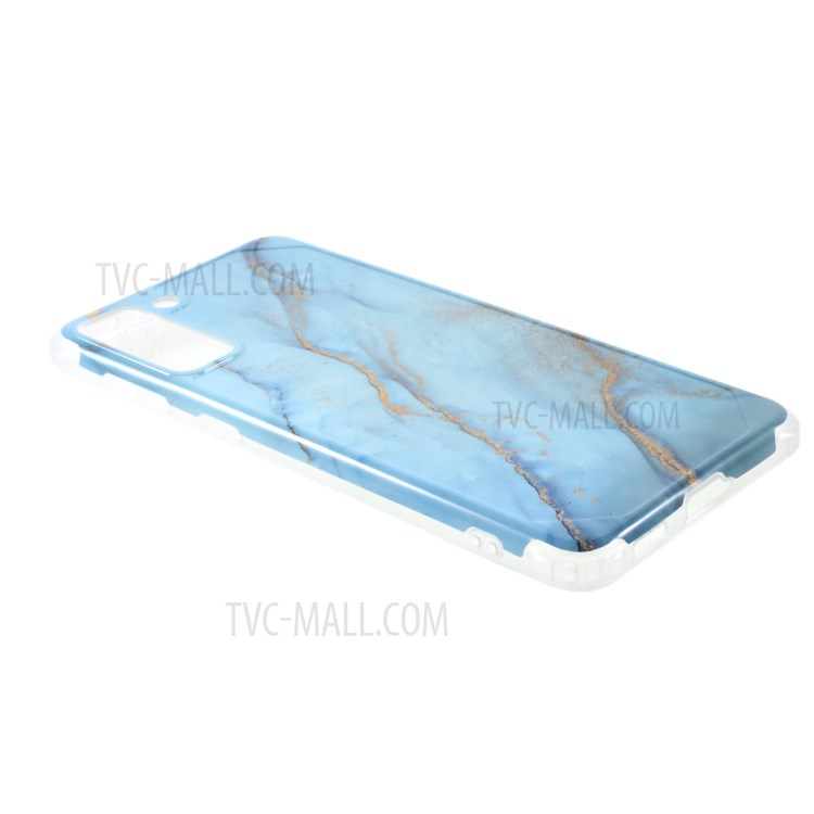 Four-corner Cushion IMD Marble Pattern TPU Cover for Samsung Galaxy S21 Plus 5G - Style B-3
