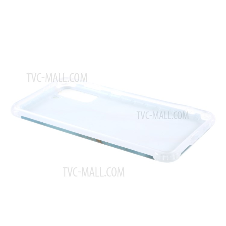 Four-corner Cushion IMD Marble Pattern TPU Cover for Samsung Galaxy S21 Plus 5G - Style B-5