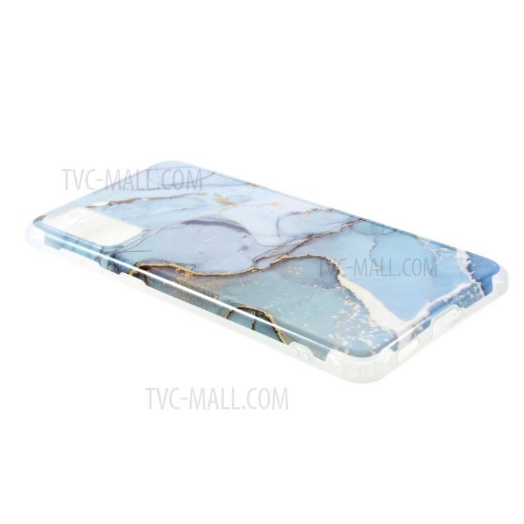 Four-corner Cushion IMD Marble Pattern TPU Cover for Samsung Galaxy S21 Plus 5G - Style C-3