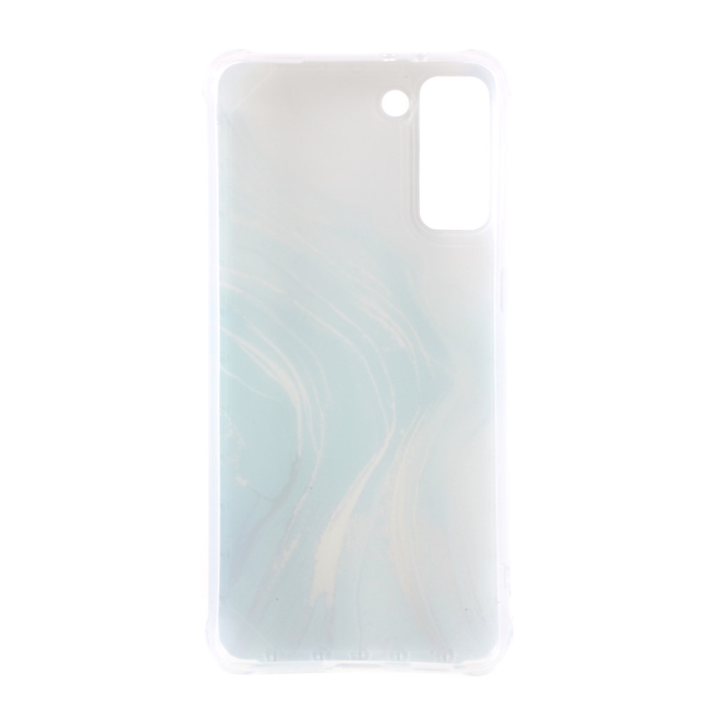 Four-corner Cushion IMD Marble Pattern TPU Cover for Samsung Galaxy S21 Plus 5G - Style D-2
