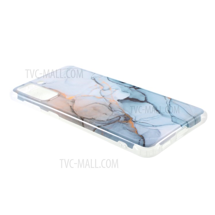 Four-corner Cushion IMD Marble Pattern TPU Cover for Samsung Galaxy S21 Plus 5G - Style E-3