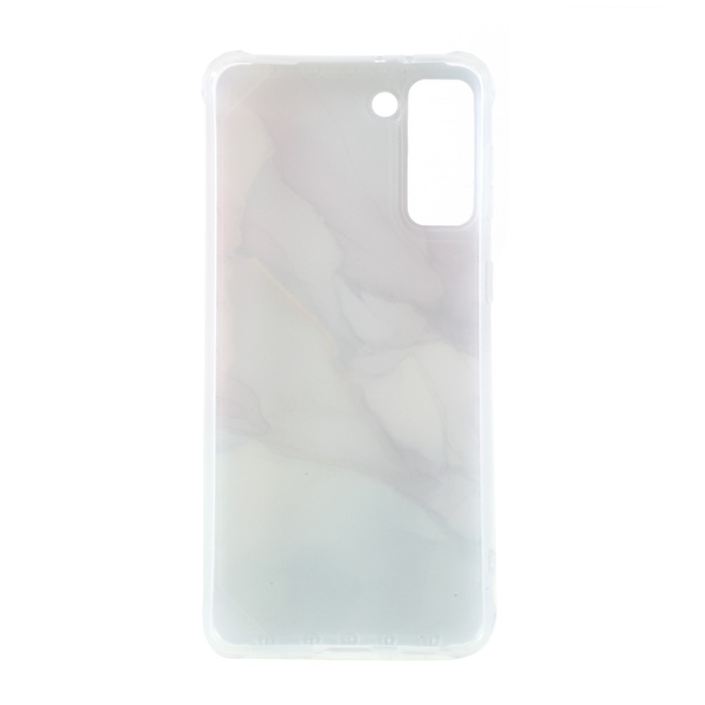 Four-corner Cushion IMD Marble Pattern TPU Cover for Samsung Galaxy S21 Plus 5G - Style F-2