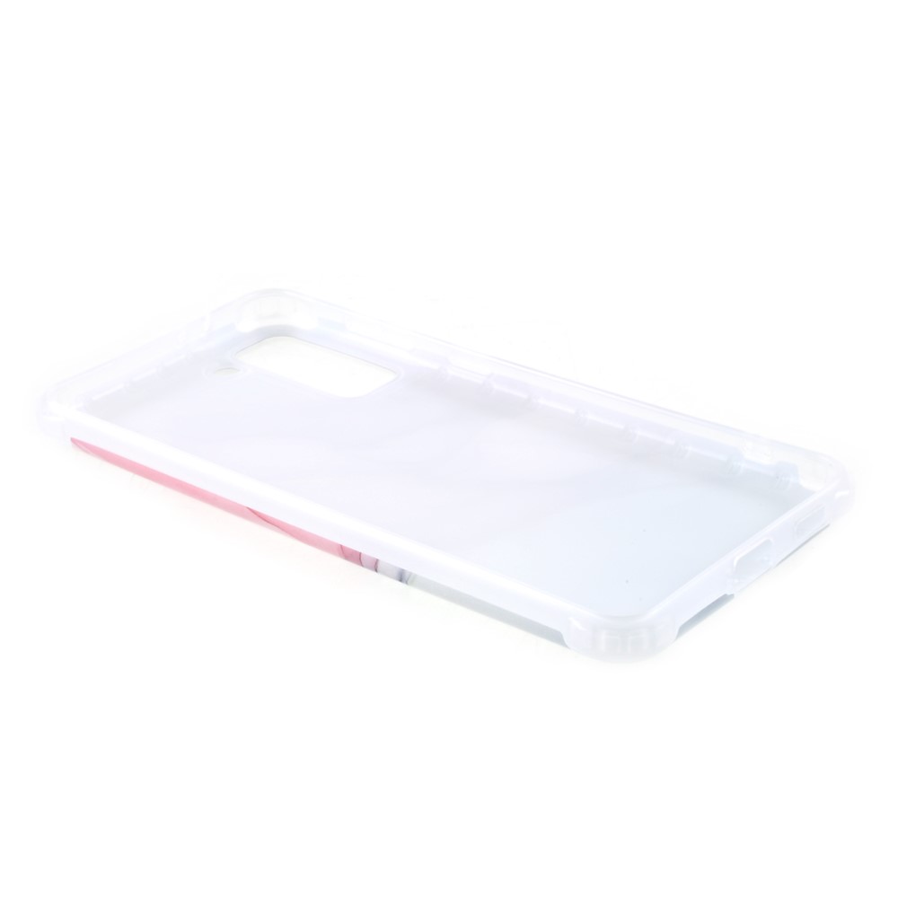 Four-corner Cushion IMD Marble Pattern TPU Cover for Samsung Galaxy S21 Plus 5G - Style F-5