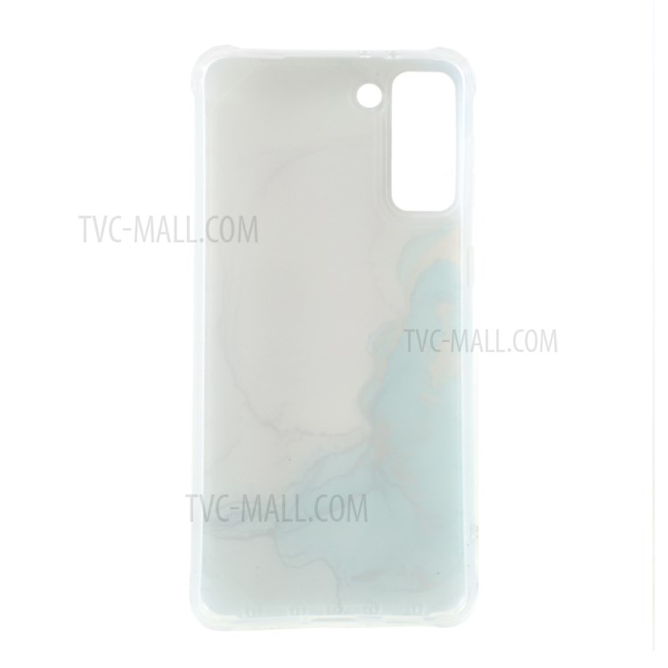 Four-corner Cushion IMD Marble Pattern TPU Cover for Samsung Galaxy S21 Plus 5G - Style G-2
