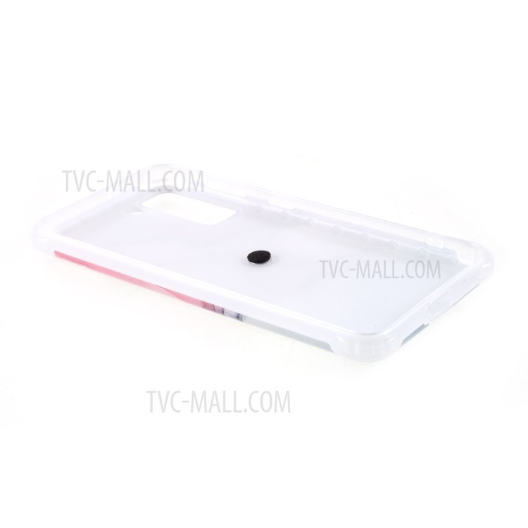 IMD Marble Pattern Four-corner Cushion TPU Cover with Kickstand for Samsung Galaxy S21 Plus 5G - Style A-5