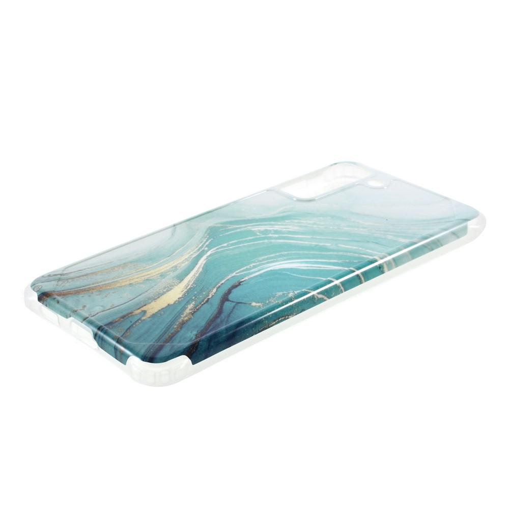 Marble Pattern Phone Case for Samsung Galaxy S21 5G Four-corner Anti-fall IMD TPU Cover - Style D-4