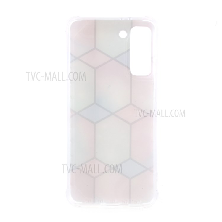 IMD Marble Pattern Splicing TPU Phone Protector Cover for Samsung Galaxy S21 5G - Style C-2