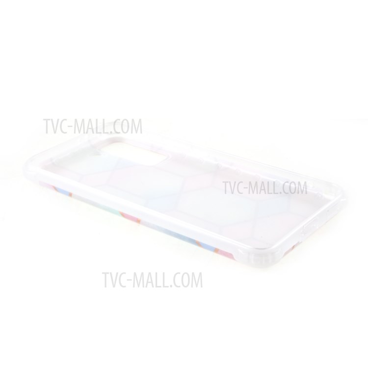 IMD Marble Pattern Splicing TPU Phone Protector Cover for Samsung Galaxy S21 5G - Style C-5