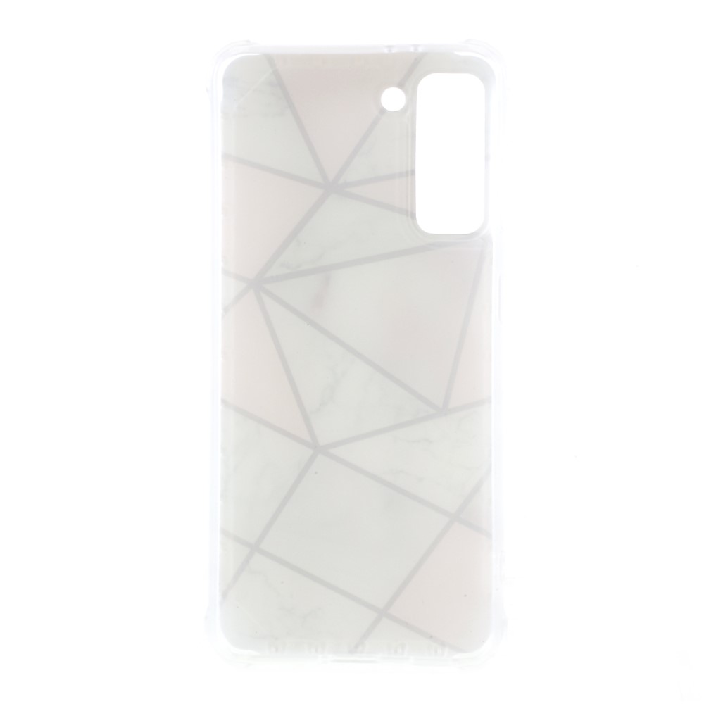 IMD Marble Pattern Splicing TPU Phone Protector Cover for Samsung Galaxy S21 5G - Style D-2