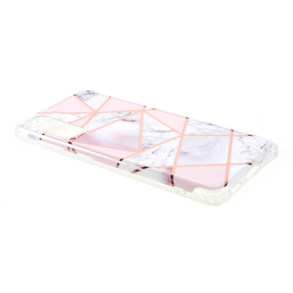 IMD Marble Pattern Splicing TPU Phone Protector Cover for Samsung Galaxy S21 5G - Style D-3