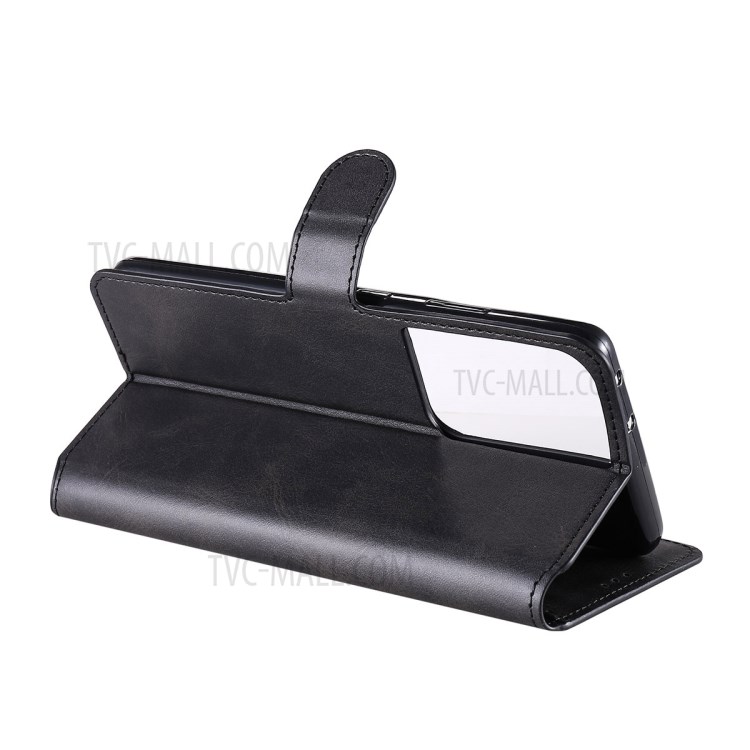 ENKAY PU Leather + TPU Protector Wallet Stand Case for Samsung Galaxy S21 Ultra - Black-2