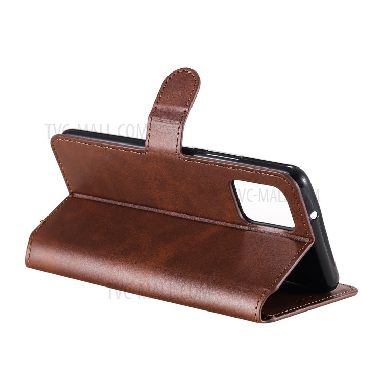 ENKAY PU Leather + TPU Protector for Samsung Galaxy A42 5G Wallet Stand Case - Brown-2
