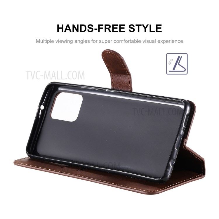 ENKAY PU Leather + TPU Protector for Samsung Galaxy A42 5G Wallet Stand Case - Brown-3